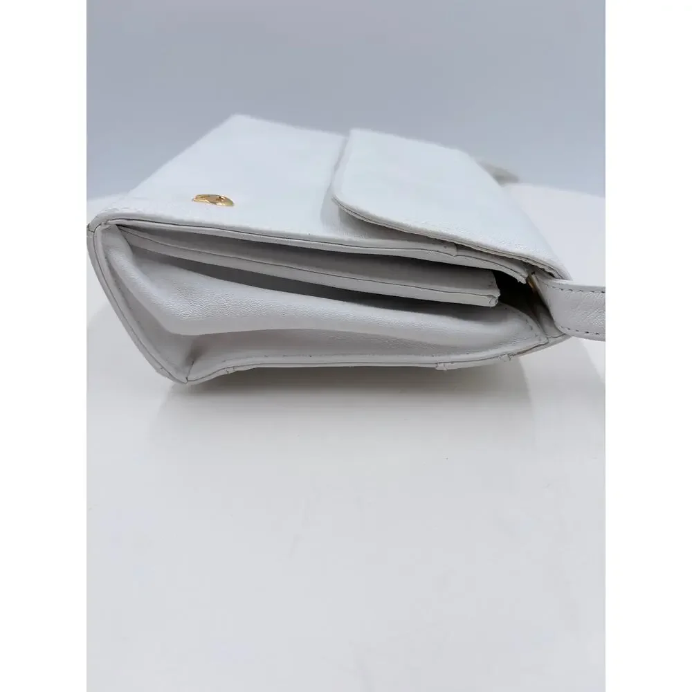 Ettienne white crossbody with wallet, makeup purse, detachable key ring and more
